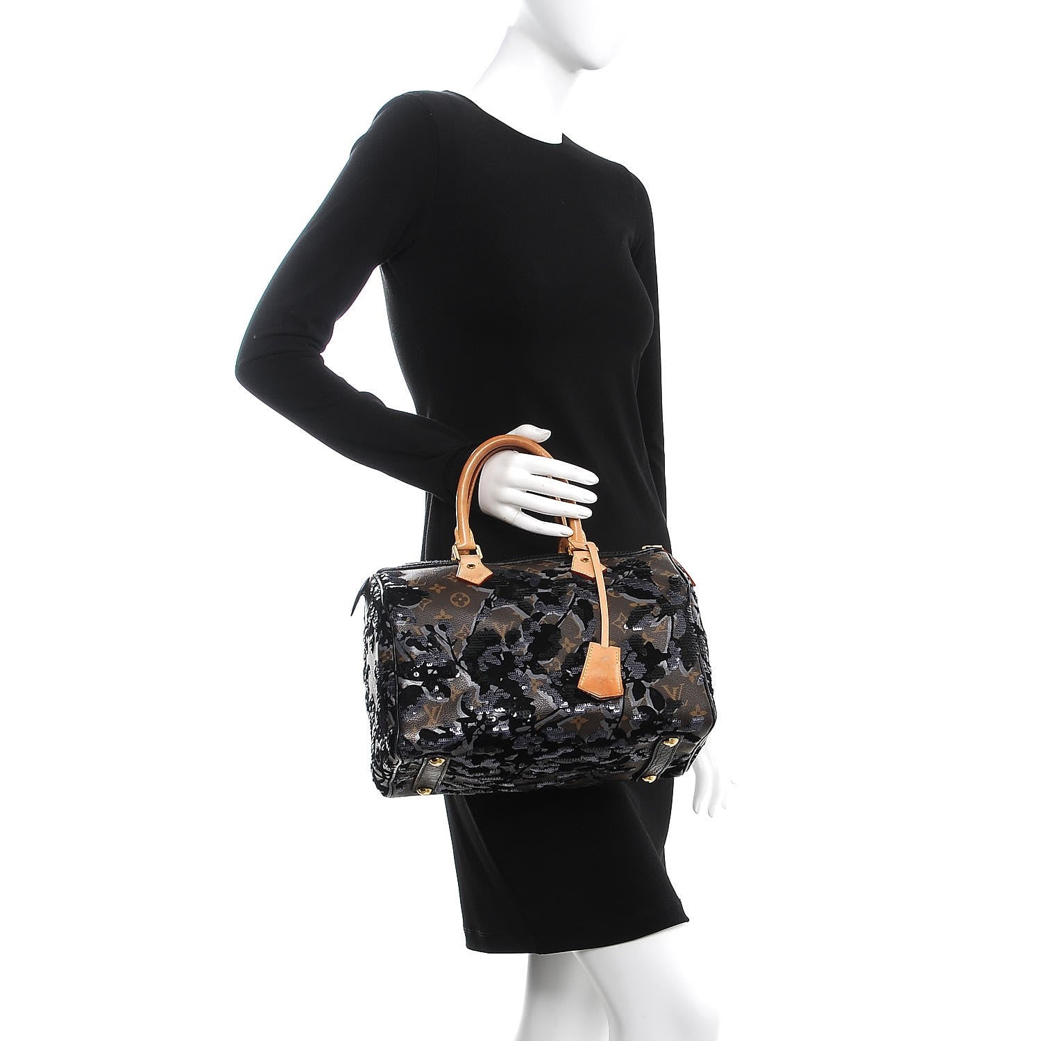 Louis Vuitton Monogram Fleur De Jais Sequins Speedy 30 2 of 12