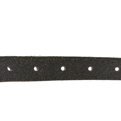 Saint Laurent Calfskin Monogram Narrow Square Buckle Belt 75 30 Brown 4 of 6