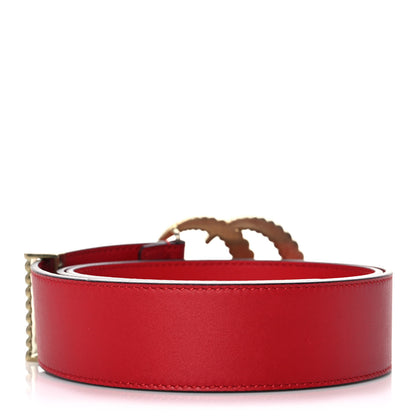 Gucci Moon Calfskin Torchon Double G 40mm Belt 95 38 Hibiscus Red 2 of 6