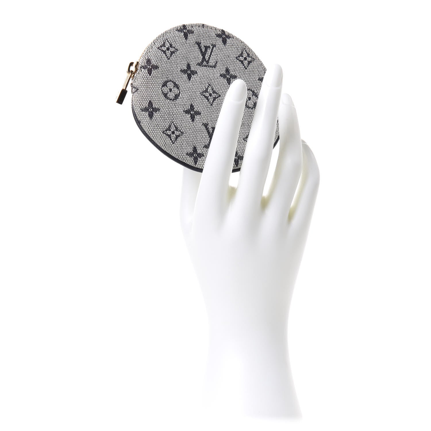 Louis Vuitton Mini Lin Croisette Round Coin Purse Blue 2 of 7