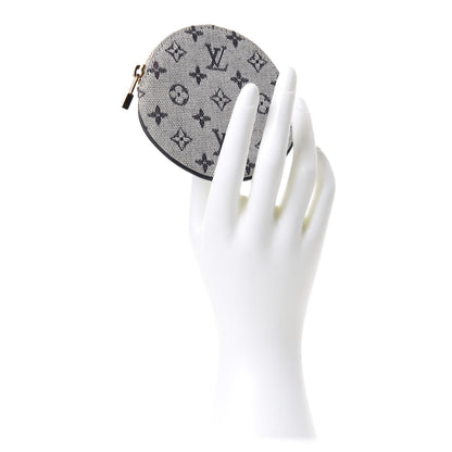 Louis Vuitton Mini Lin Croisette Round Coin Purse Blue 2 of 7