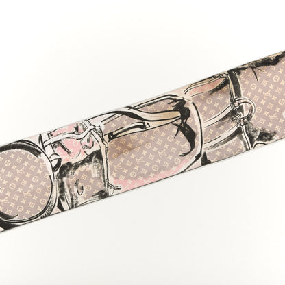 Louis Vuitton Silk Monogram Trunks Bandeau Rose Poudre 4 of 4