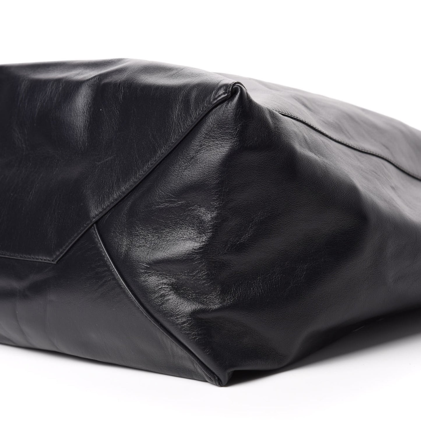 Lambskin Horizontal Cabas Black