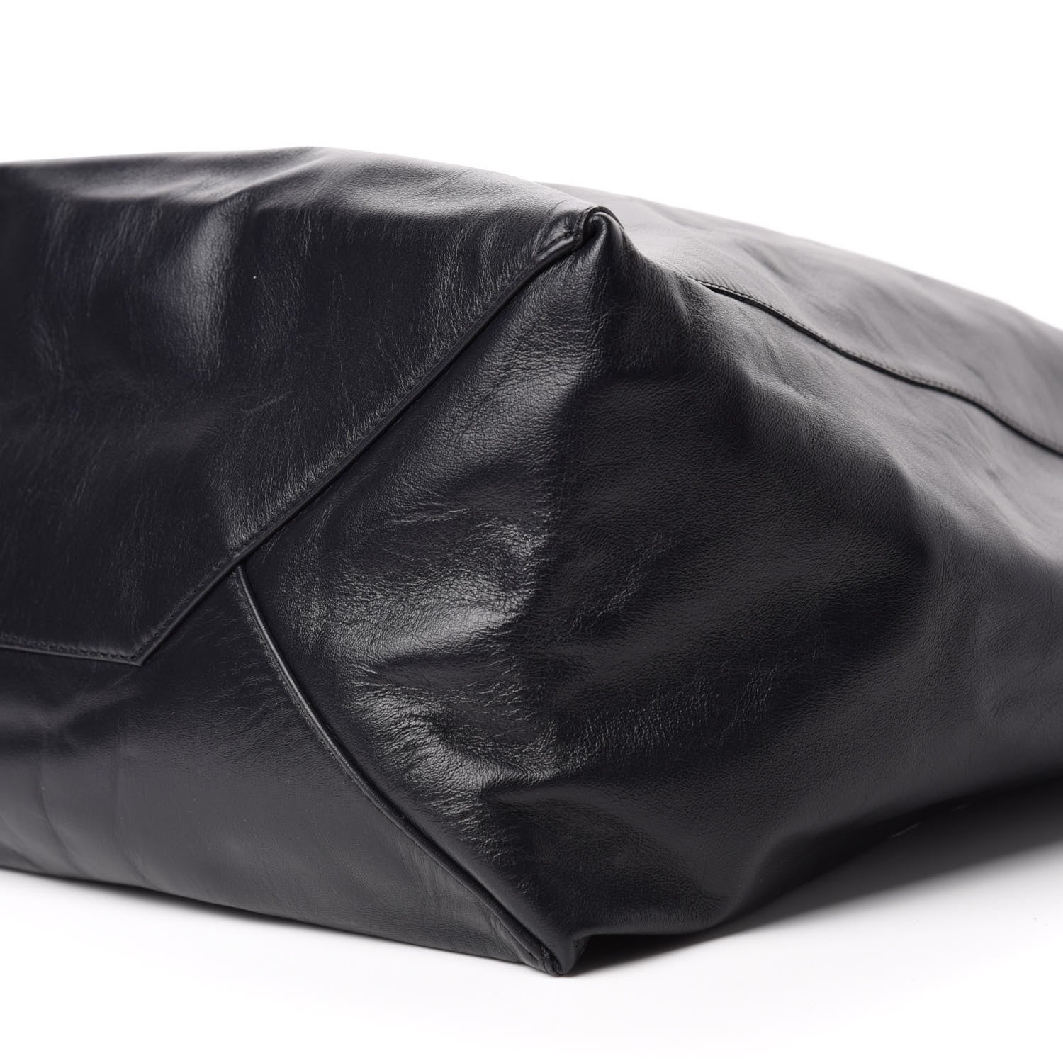 Celine Lambskin Horizontal Cabas Black 7 of 10