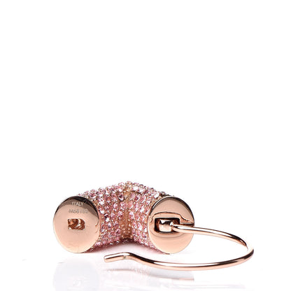 Louis Vuitton Crystal Essential V Strass Earrings Pink Gold 4 of 6