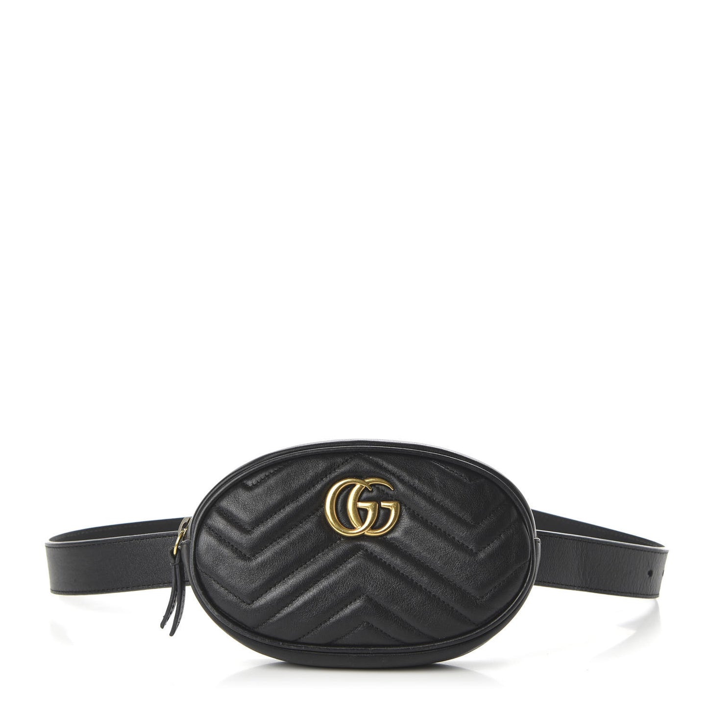 Calfskin Matelasse GG Marmont Belt Bag 85 34 Black