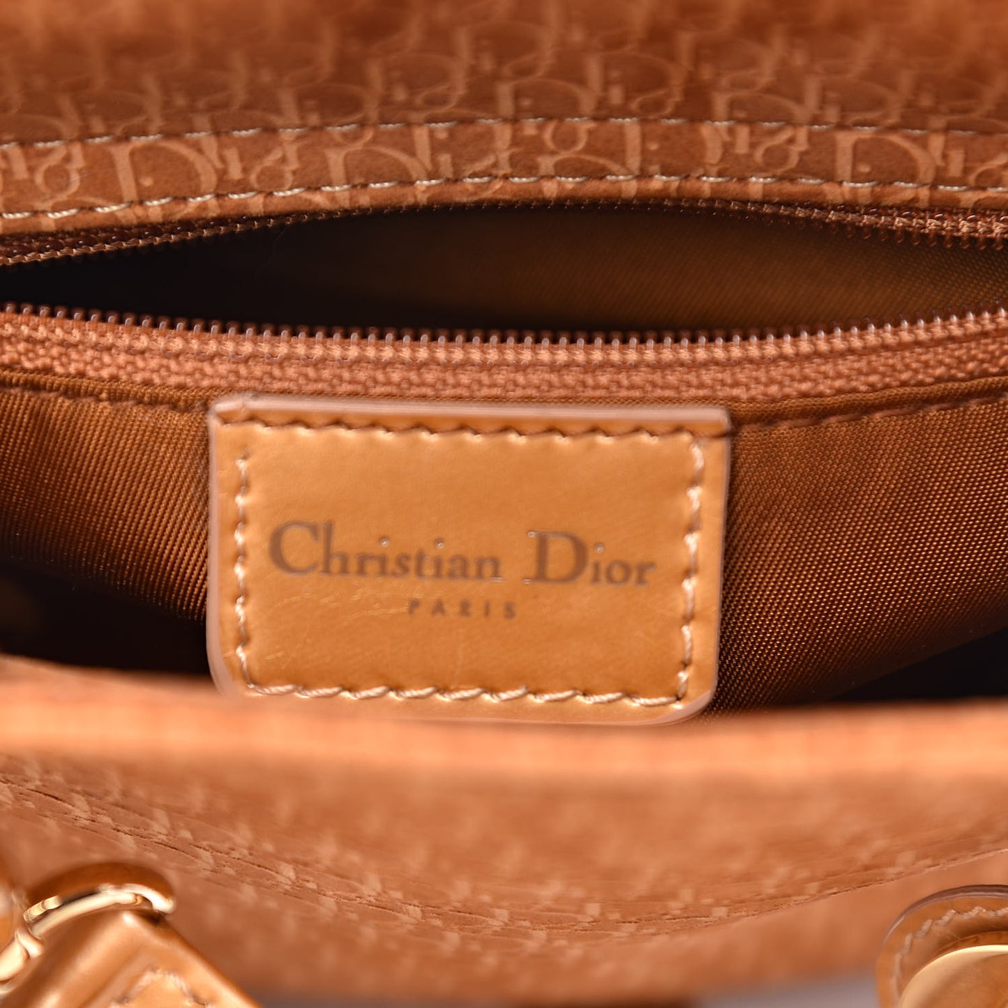 Nylon Diorissimo Mini Lady Dior Beige