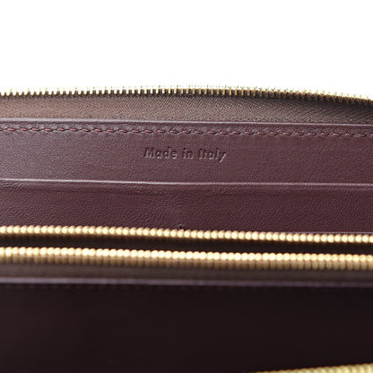 Celine Lambskin Large Zip Around Multifunction Wallet Wine Abyss Blue 7 of 9