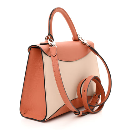 Moynat Carat Calfskin Bicolor Gabrielle PM Peche Powder 3 of 11