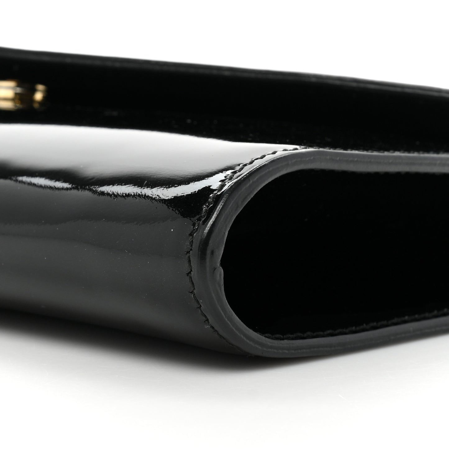 Patent Y-Mail Clutch Black
