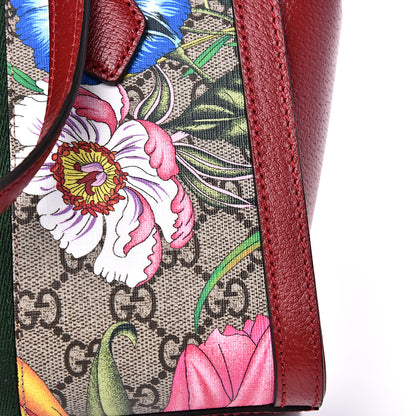 Gucci GG Supreme Monogram Flora Web Small Ophidia Tote Bag Red 10 of 11