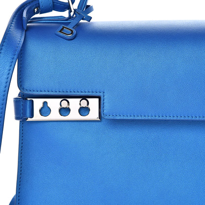 Delvaux Calfskin MM Tempete Satchel Satin Electric 14 of 14