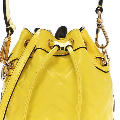 Fendi Vitello Liberty F is Fendi FF Embossed Mini Mon Tresor Bucket Bag Yellow 8 of 10