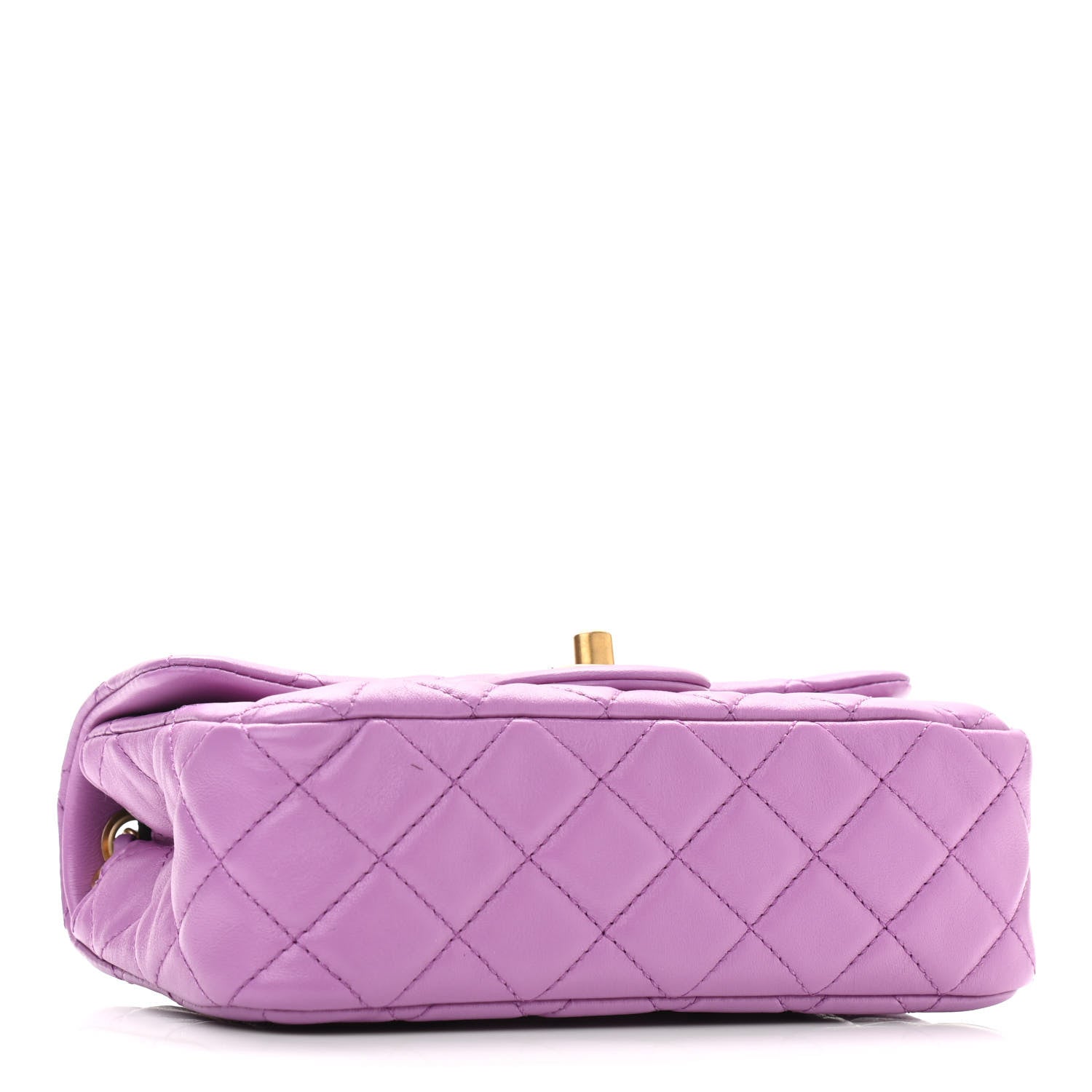 Chanel Lambskin Quilted Mini Rectangular Pearl Crush Flap Purple 3 of 9