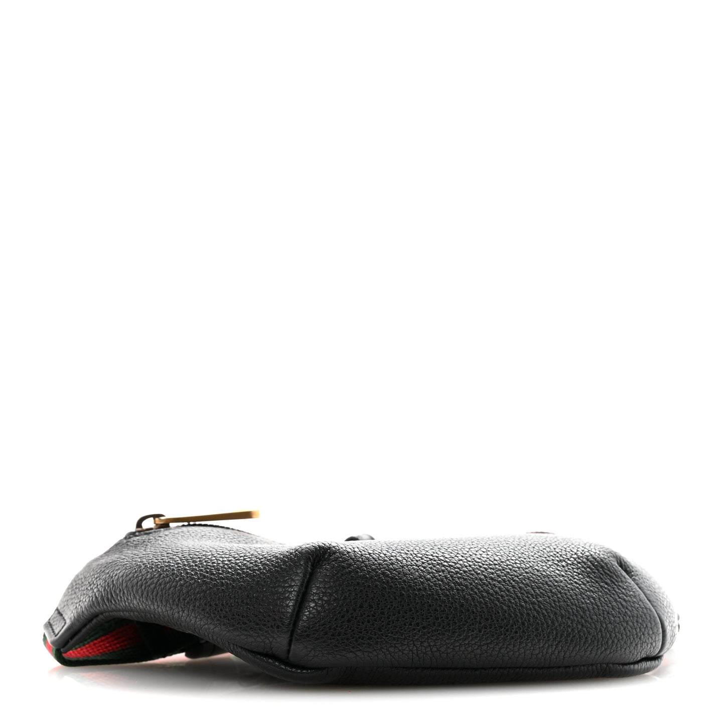 Grained Calfskin Logo Belt Bag Black