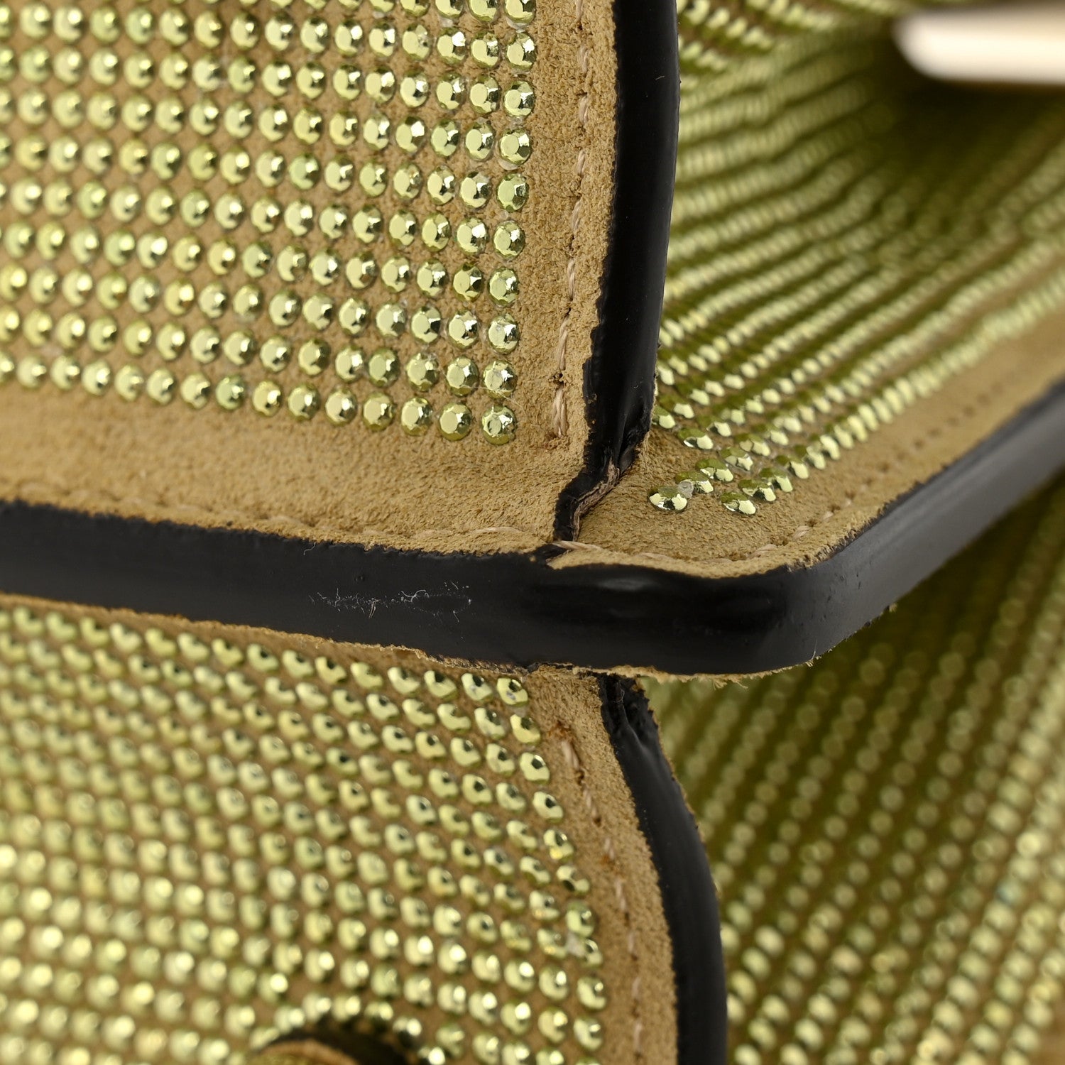 Fendi Crystal Vitello Laminato FF Petite Peekaboo I SEE U Satchel Crystal Platinum Light Gold 13 of 13