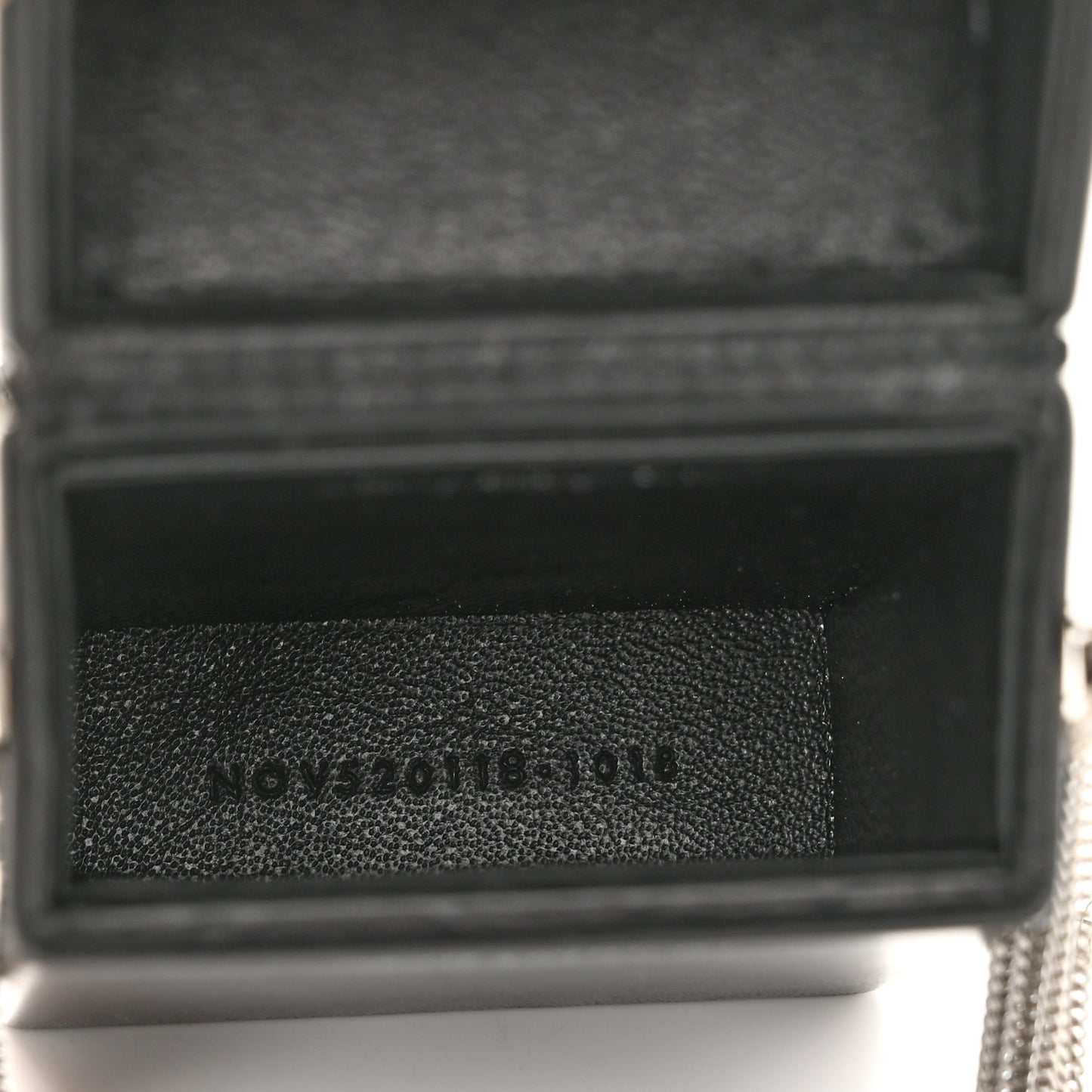 Lambskin Smoking Box Crossbody Black