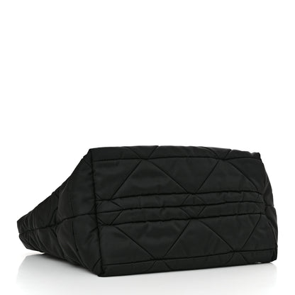 Prada Re-Nylon Nappa Triangle Quilted Padded Small Double Handled Zip Tote Black 4 of 10