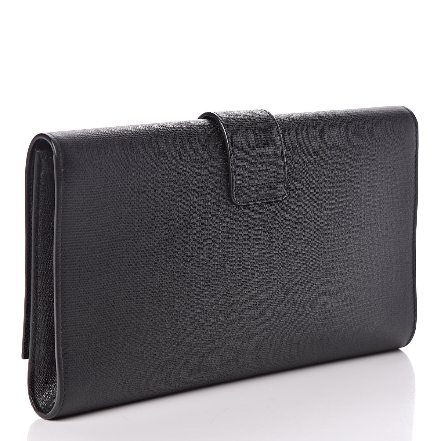 Textured Calfskin Y Ligne Clutch Black
