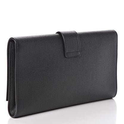 Saint Laurent Textured Calfskin Y Ligne Clutch Black 3 of 9
