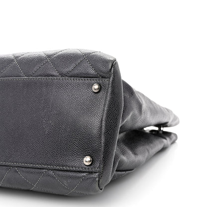 Chanel Iridescent Caviar Quilted Tall Chic Shopping Tote Argent 10 of 10