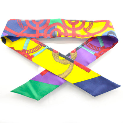 Hermes Silk Eperon D Or Twilly 4 of 4