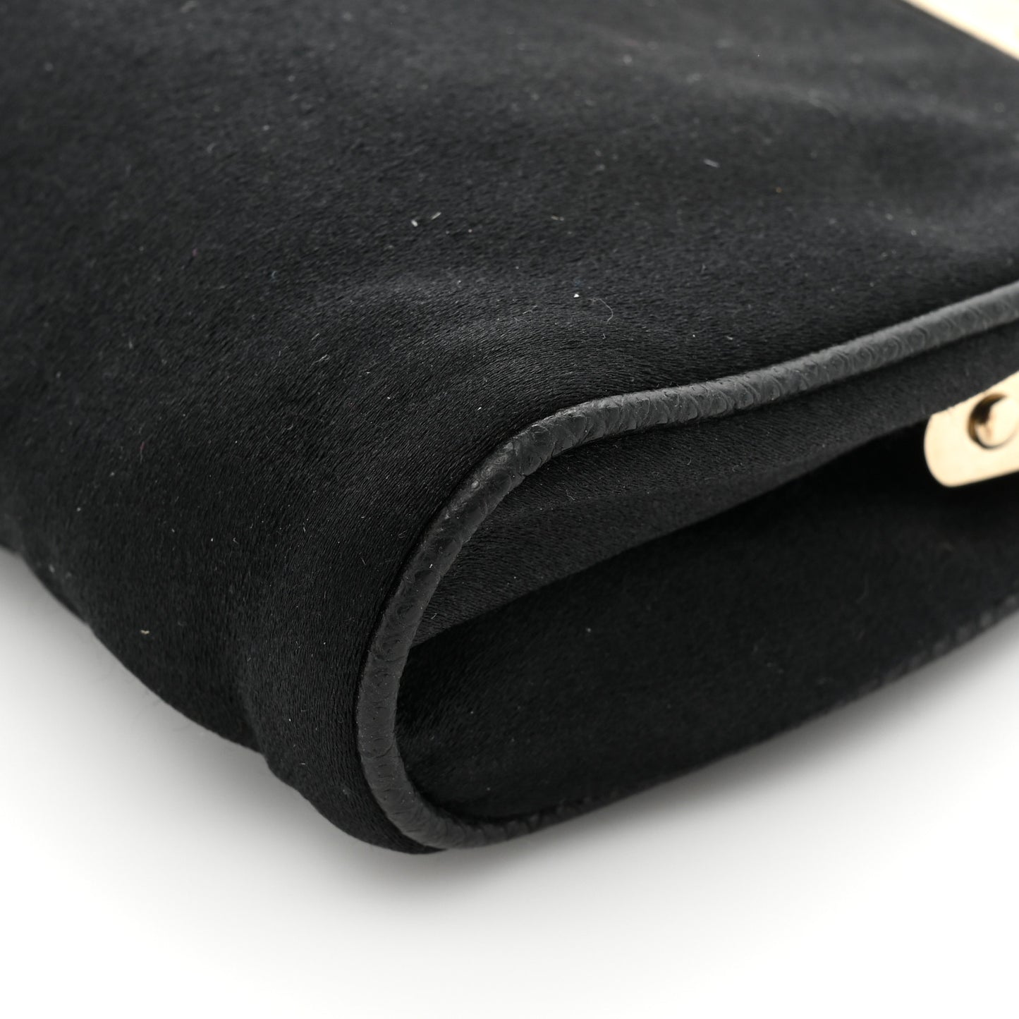 Satin Snakeskin Crystal Frame Evening Bag Black