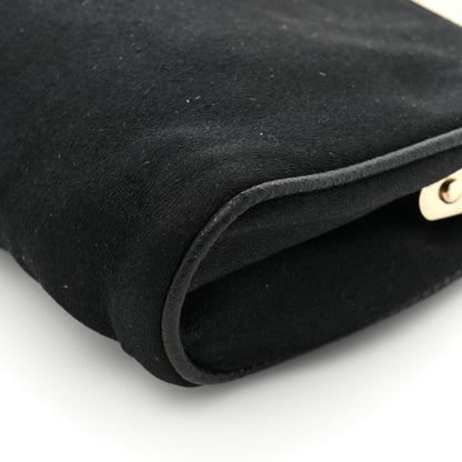 Gucci Satin Snakeskin Crystal Frame Evening Bag Black 14 of 15