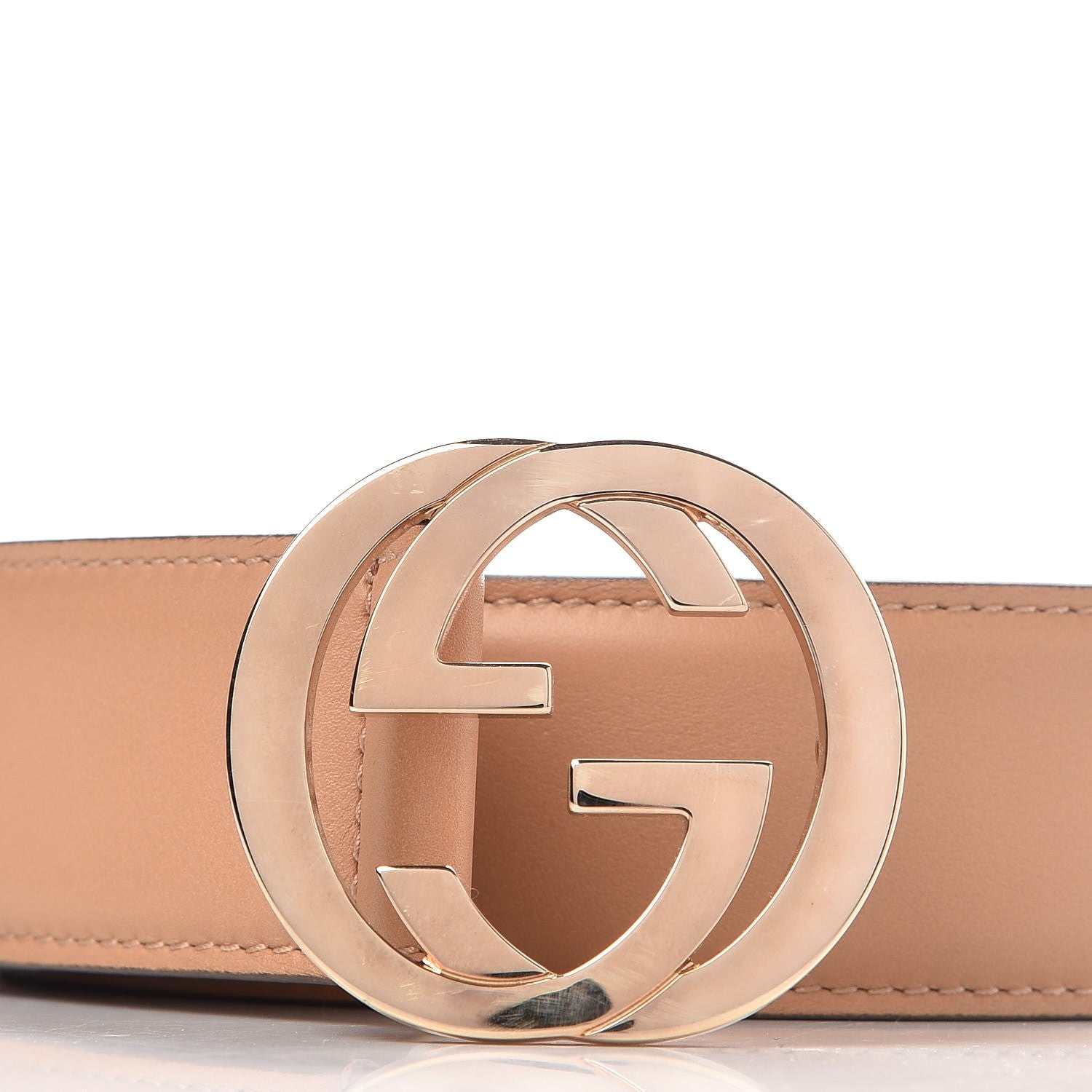 Gucci Calfskin Interlocking G 37mm Belt 100 40 Camelia 6 of 11