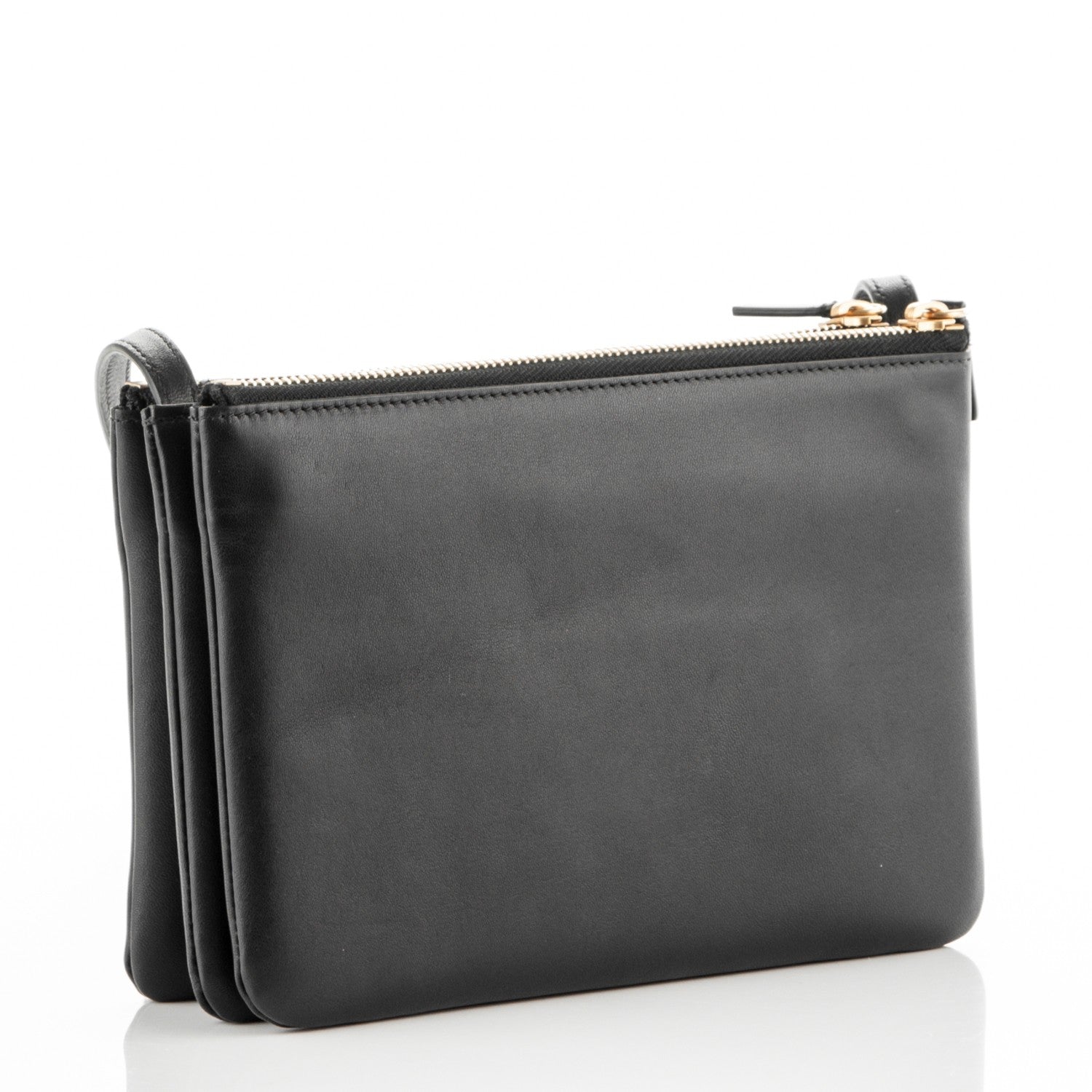 Celine Lambskin Small Trio Crossbody Bag Black 3 of 6