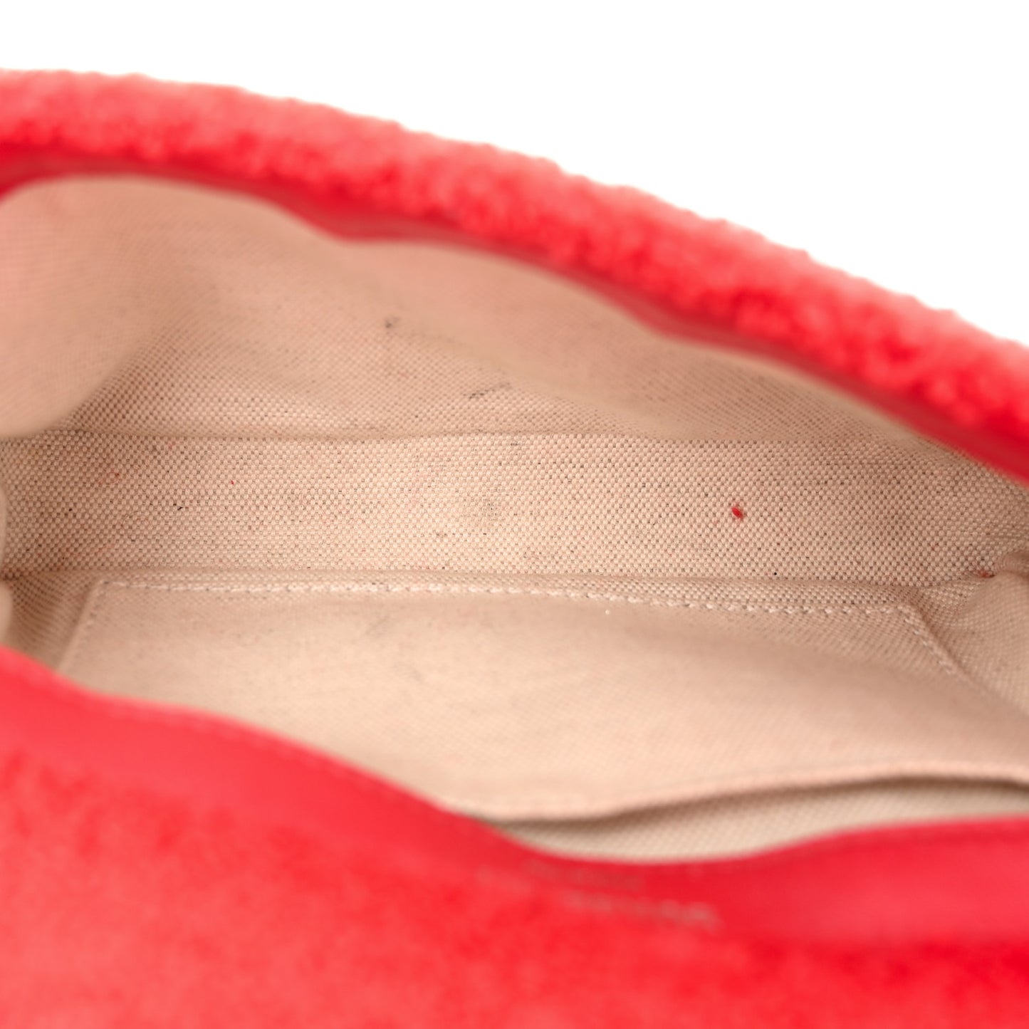 Cotton Terry Cloth Small Love Lola Bag Red White