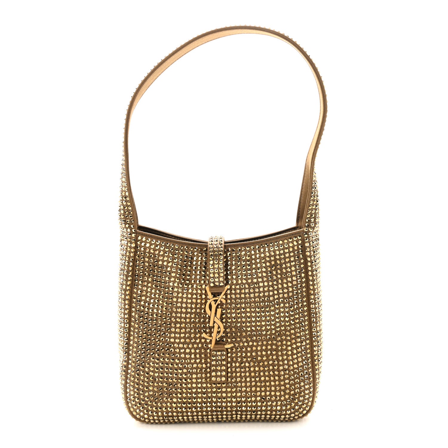 Saint Laurent Satin Crystal Baby Le 5 A 7 Supple Hobo Astres 1 of 9