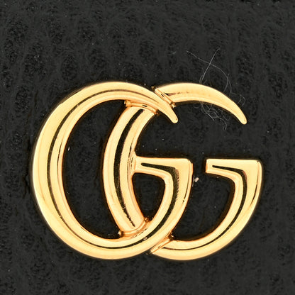Gucci Dollar Calfskin GG Supreme Monogram GG Marmont Zip Around Wallet Black Beige Ebony 10 of 12