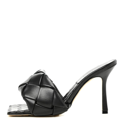 Bottega Veneta Nappa Maxi Intrecciato Lido Mule Sandals 38.5 Black 1 of 8