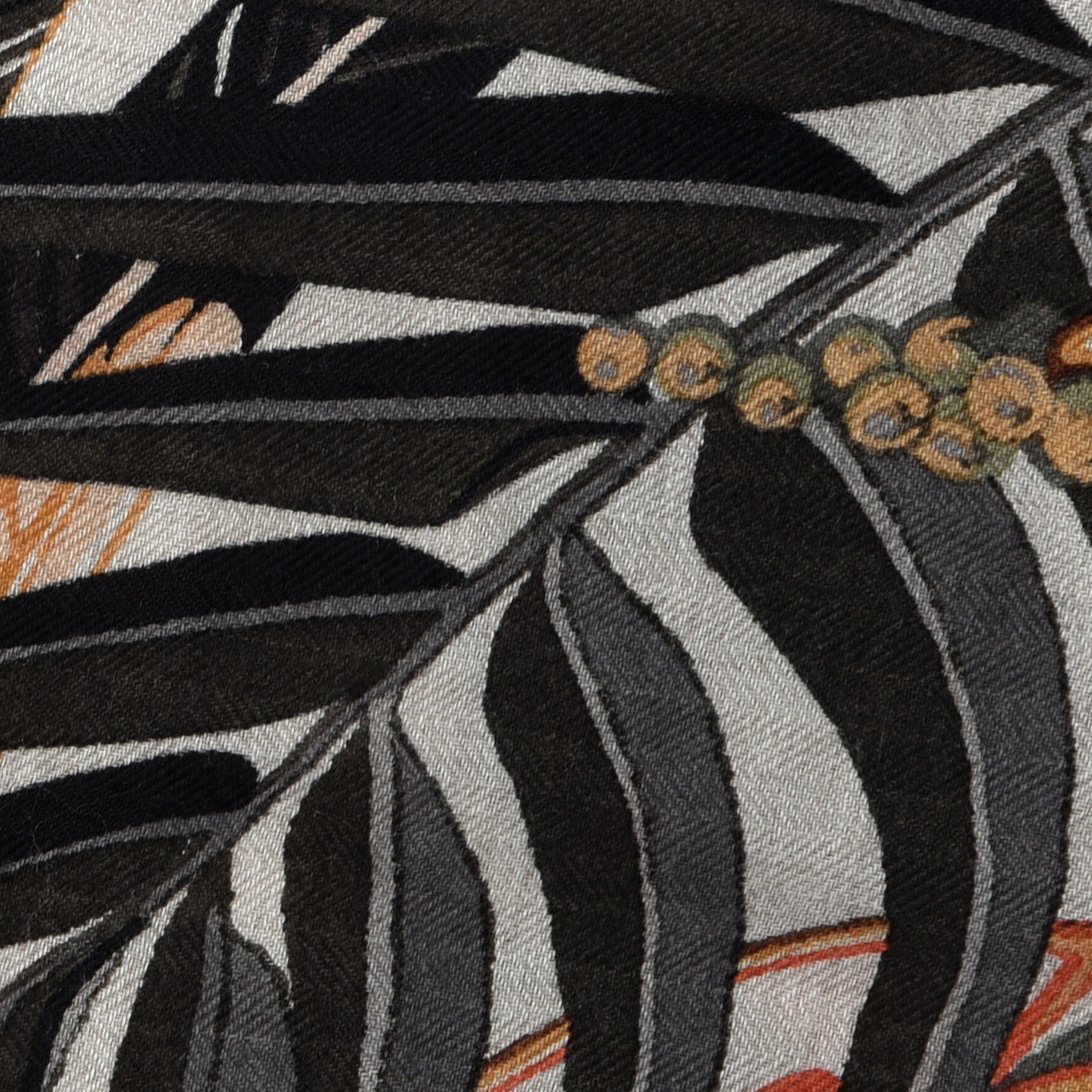 Hermes Cashmere Silk Flamingo Party Shawl 140 Naturel Corail Black 6 of 6