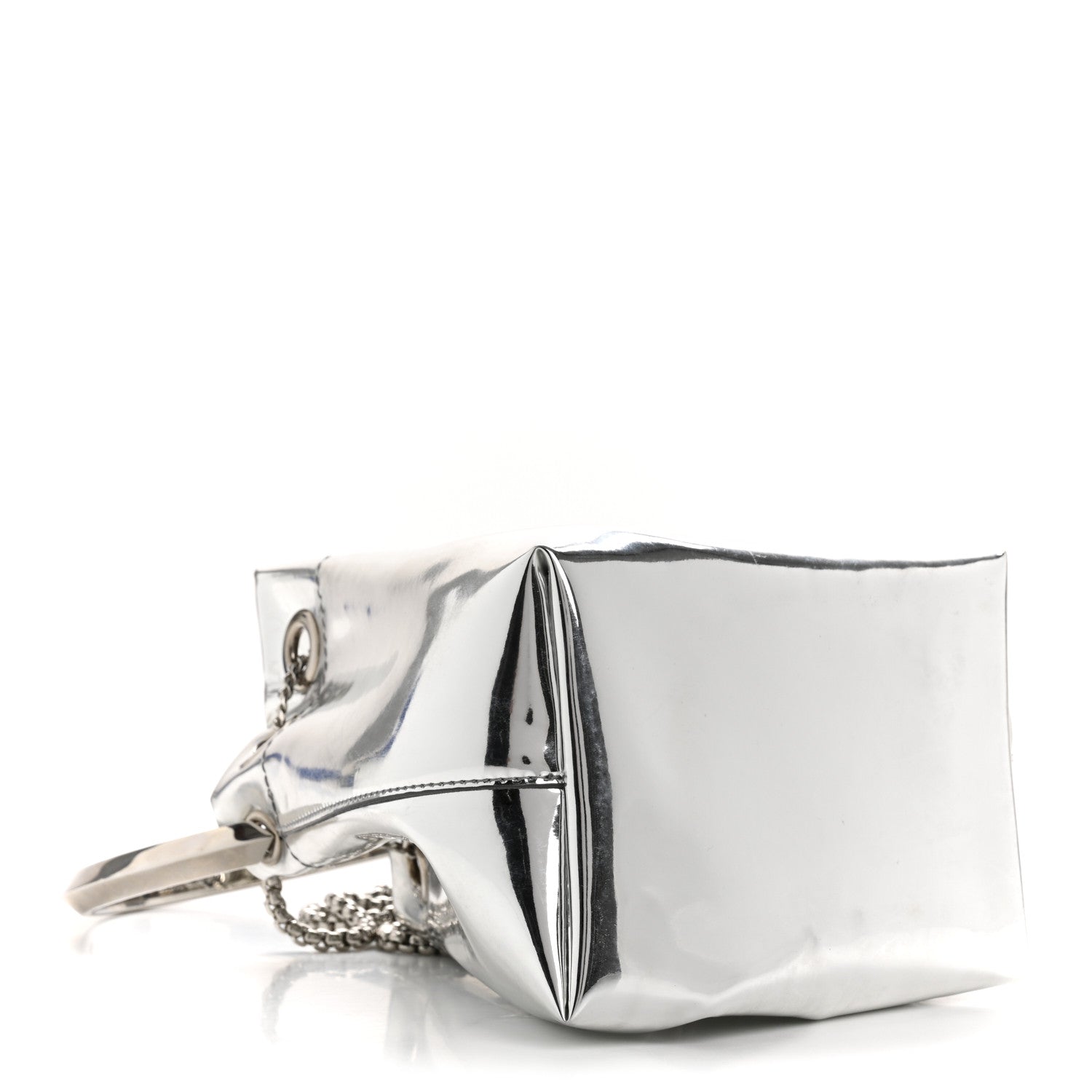 Jimmy Choo Metallic Patent Bon Bon Bag Silver 4 of 14