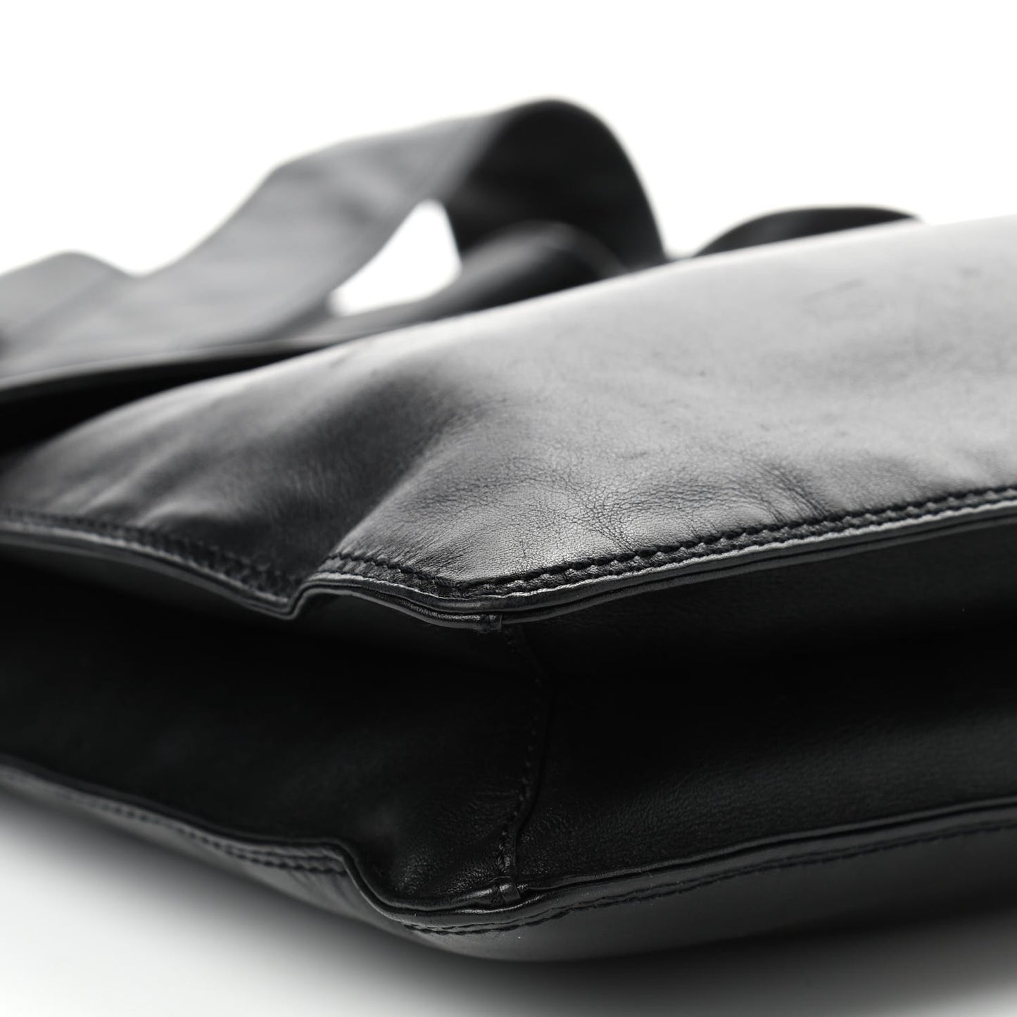 Lambskin CC Shoulder Flap Bag Black