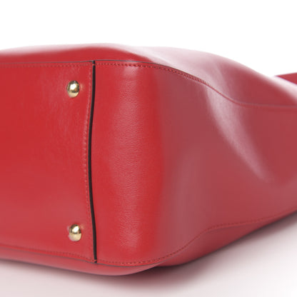 Fendi Vitello Glacier Medium FF Tote Rosso Cardinale 7 of 8