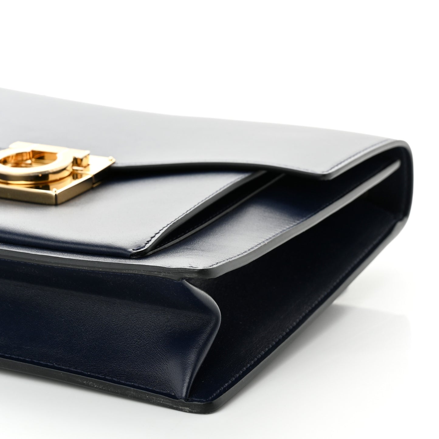 Calfskin Marisol Top Handle Shoulder Bag Navy