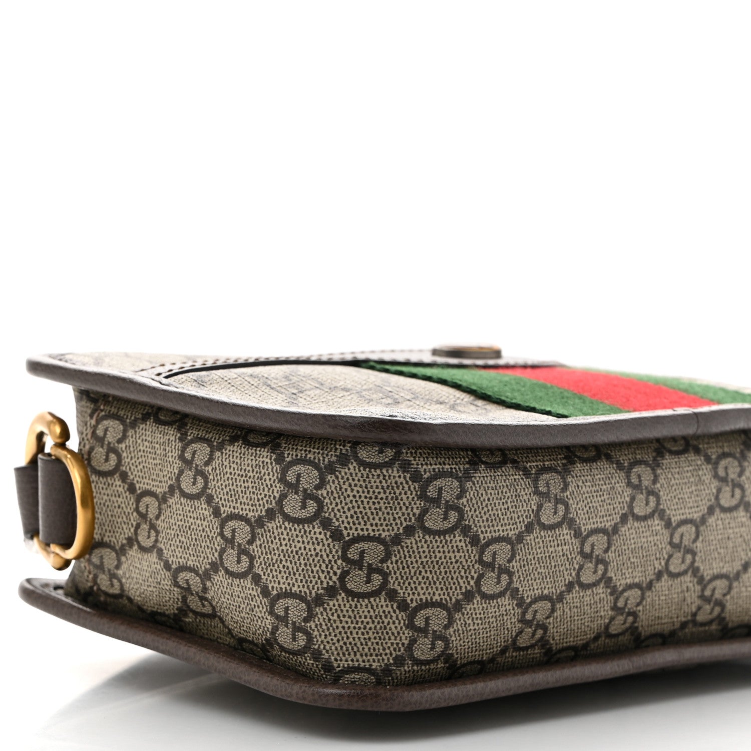Gucci GG Supreme Monogram Web Ophidia Crossbody Bag Brown 9 of 10