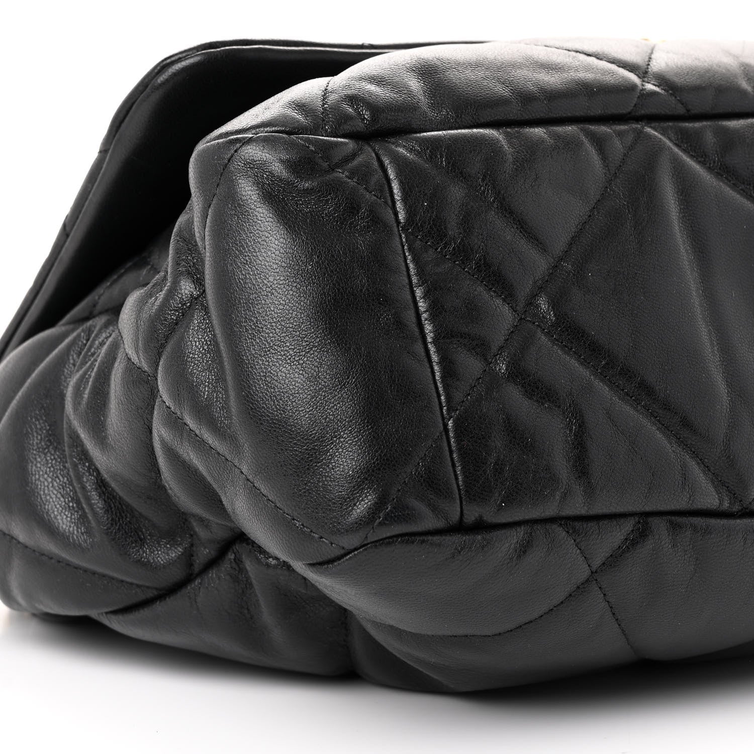Chanel Goatskin Quilted Large Chanel 19 Flap Black 9 of 10
