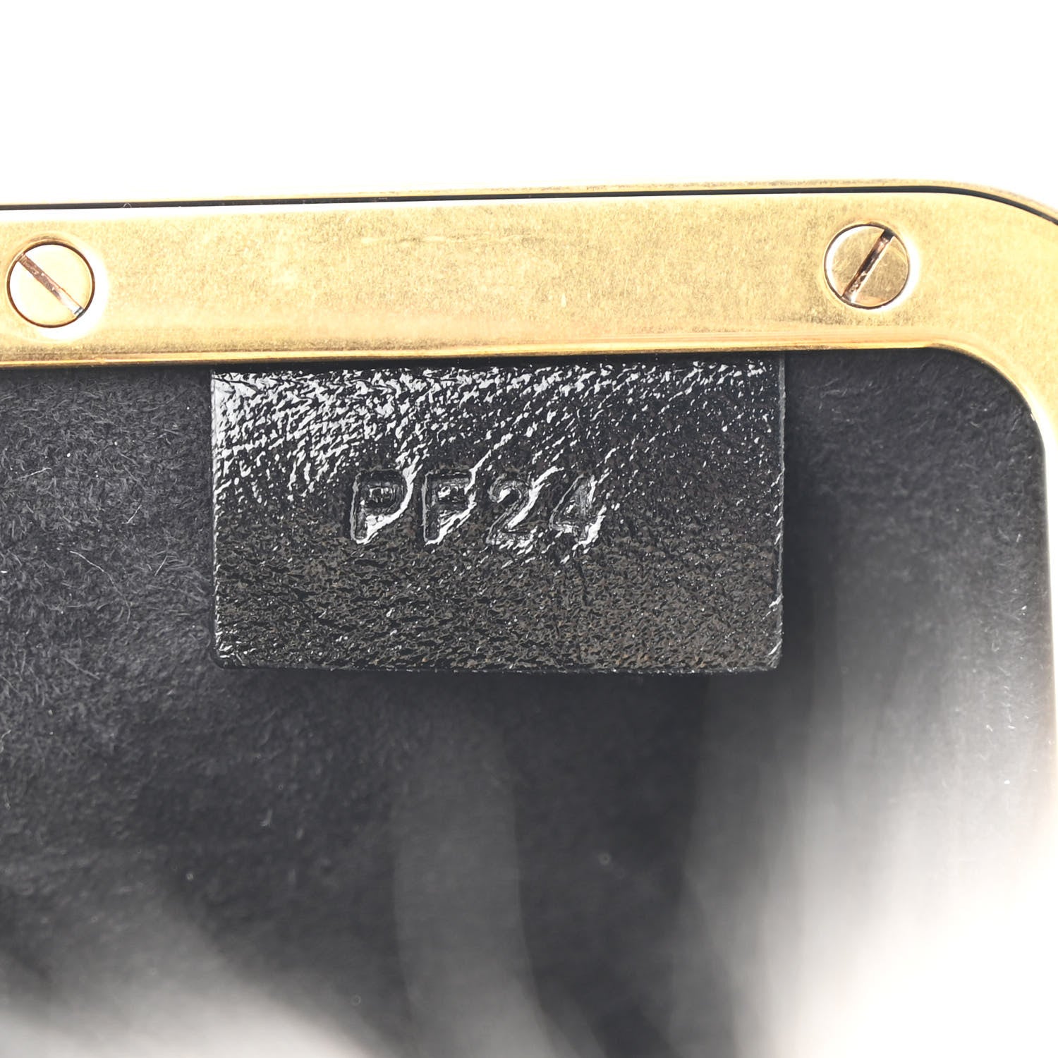 Khaite Crackle Patent Shearling Small Lilith Evening Bag Black 7 of 10