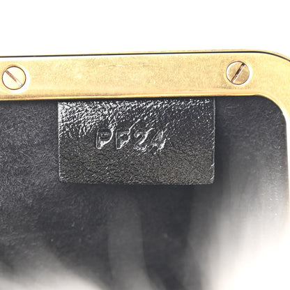 Khaite Crackle Patent Shearling Small Lilith Evening Bag Black 7 of 10