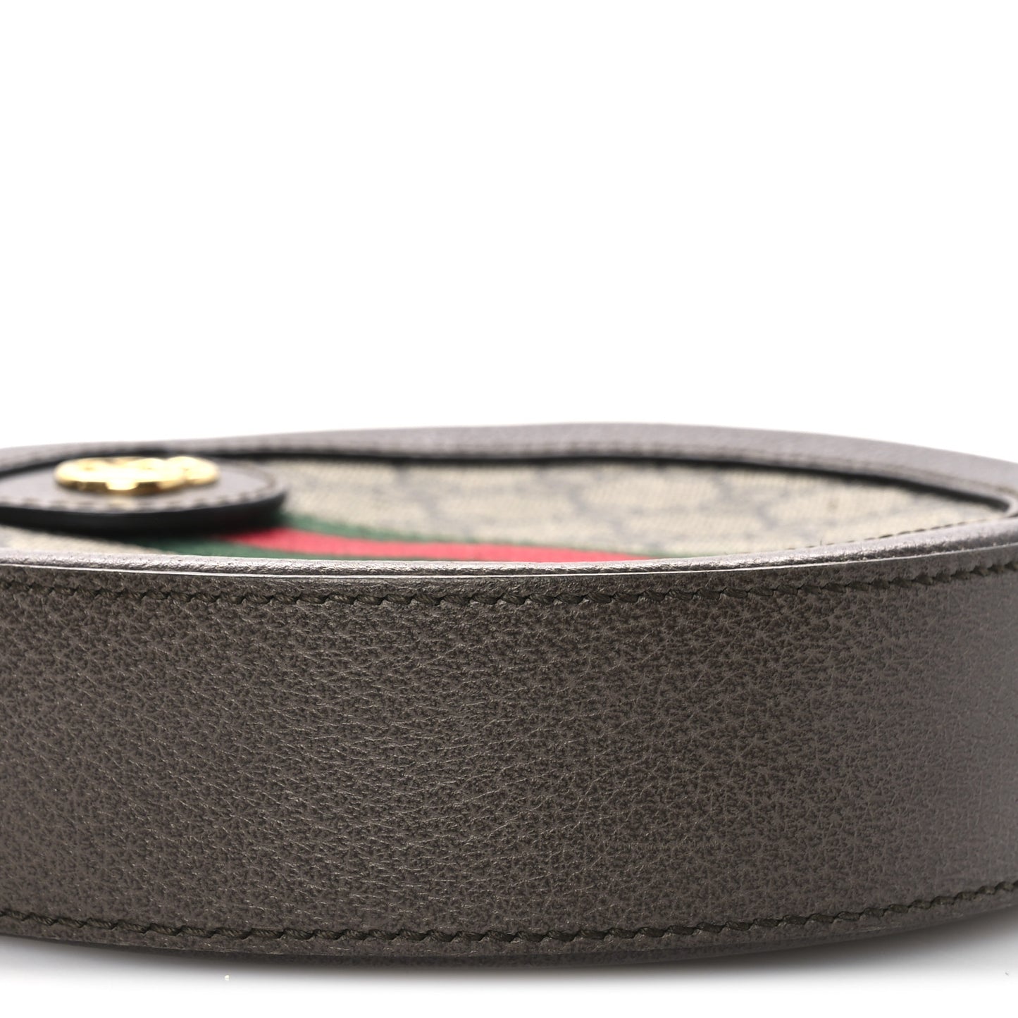 GG Supreme Monogram Web Mini Ophidia Round Shoulder Bag Brown