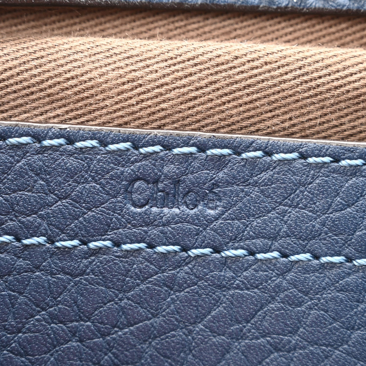 Chloe Calfskin Mini Marcie Round Crossbody Bag Blue 6 of 10