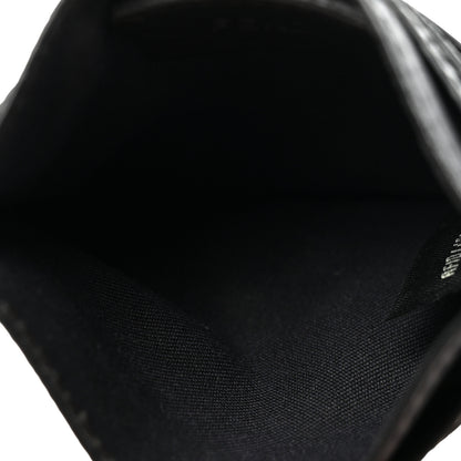 Fendi Vitello Cruise Bi-Color FF 1974 Embossed Card Holder Maya Black 5 of 6