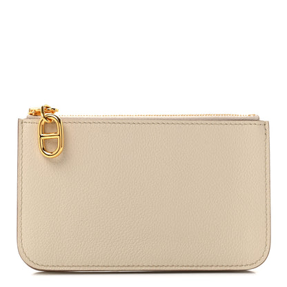 Hermes Evercolor Zipengo Chain D'Ancre Card Holder Craie 1 of 7