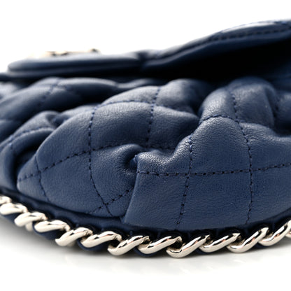 Chanel Washed Lambskin Quilted Mini Chain Around Flap Blue 10 of 12