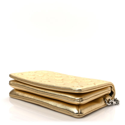 Louis Vuitton Metallic Lambskin Embossed Monogram Pochette Coussin Gold 7 of 7