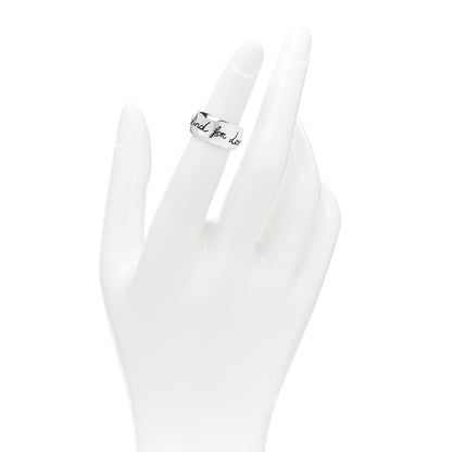 Gucci Sterling Silver Wide Blind for Love Band Ring 48 4.5 2 of 4